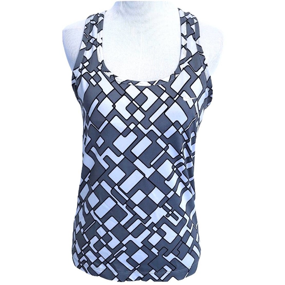 Nike Performance Gray & White Workout Tank Size M